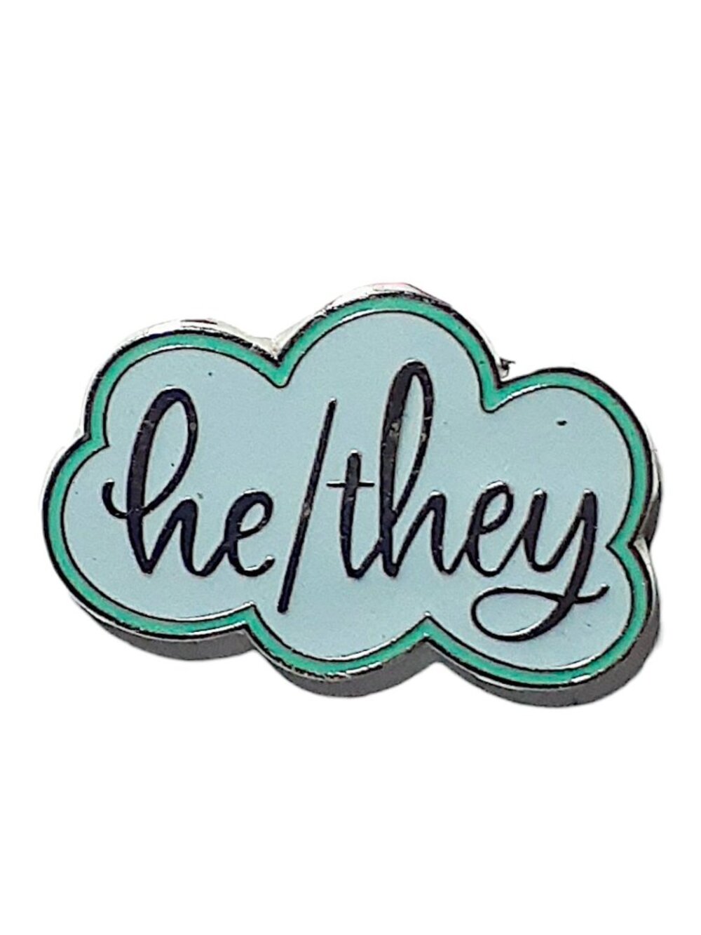 Anna Parade He They Pronouns Enamel Pin Cloud Badge